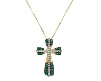 Emerald & Diamond Cross
